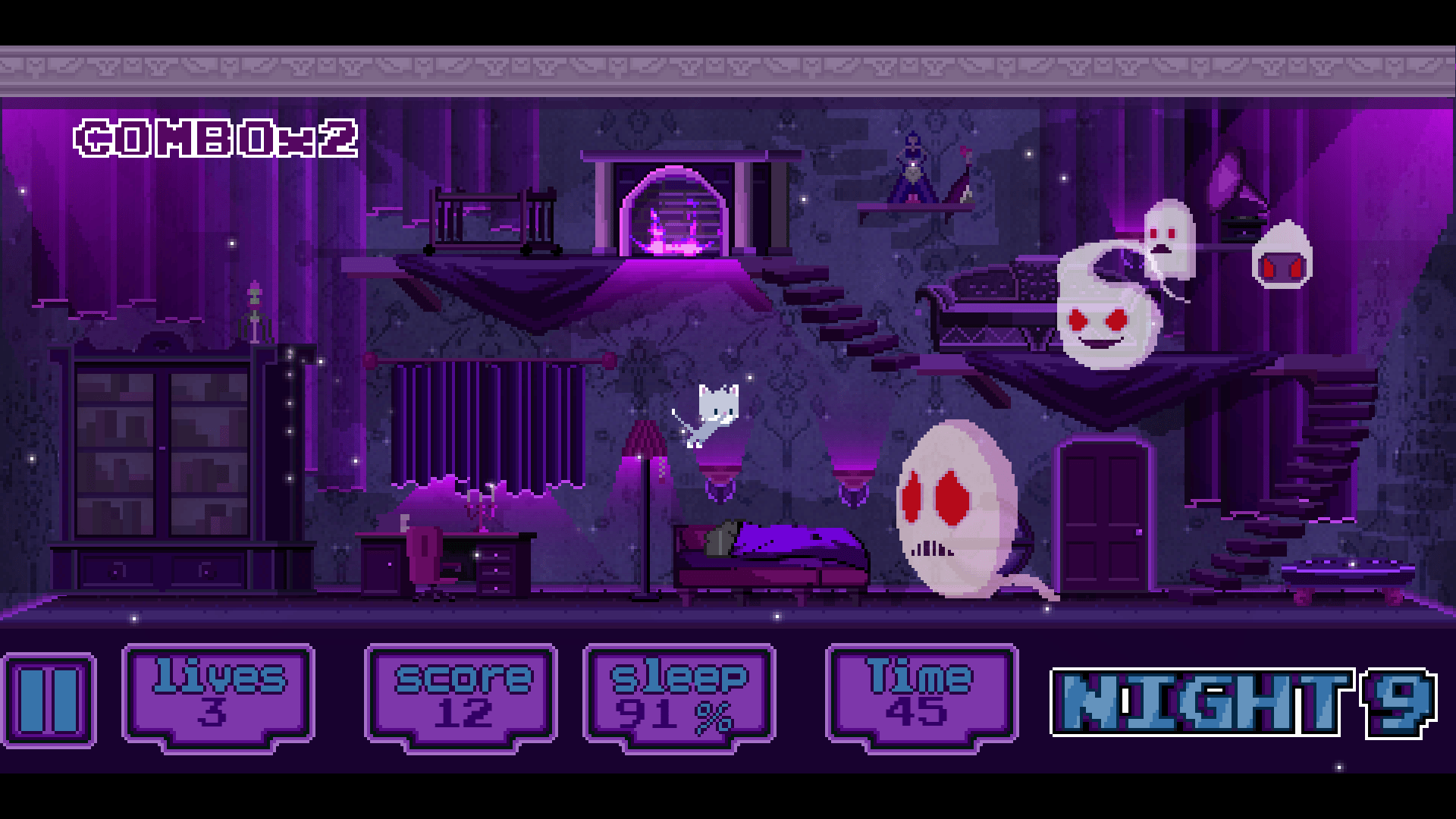 Cat and Ghosts HTML 5 Game by Redblackspade CodeCanyon